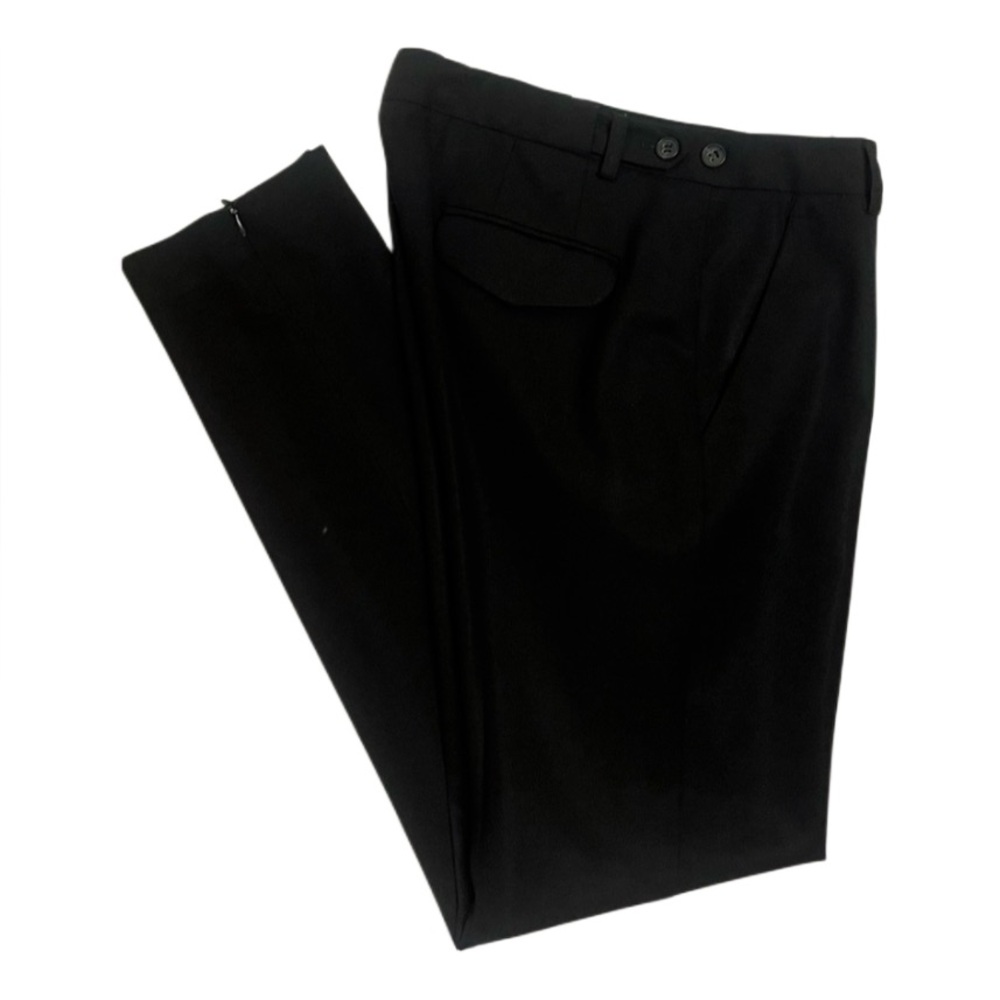 Theory Black Taper Leg Pant w/ Ankle Zip Detail